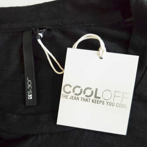 Joe's Jeans Womens Ruched Stretch Linen Jersey Mikaela Dress Black M NWT - Picture 4 of 8